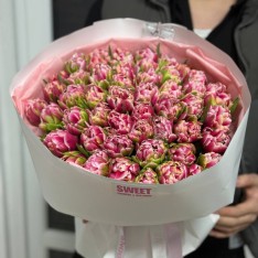 Buchet Pink Velvet Tulips – Lalele Duble Roz