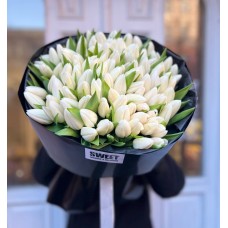 Buchet White Elegance Tulips