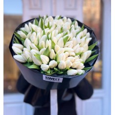 Buchet Lalele Albe White Elegance